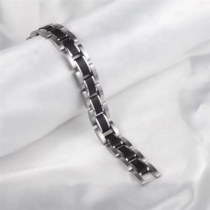 Custom Black Carbon Fiber Stainless Steel Fashion Jewelry Bracelets Mens Custom Black Carbon Fiber Stainless Steel Fashion Jewelry Bracelets Mens